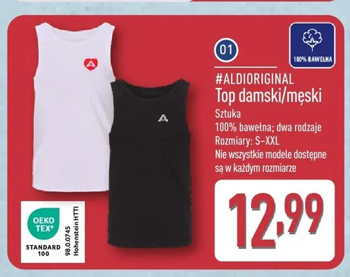 Top damski/męski #ALDIORIGINAL promocja w Aldi