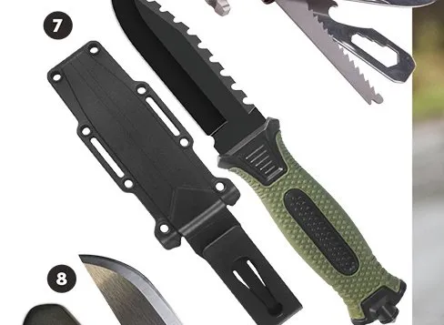 Nóż taktyczny, z pokrowcem Wild Trek promocja w Biedronka