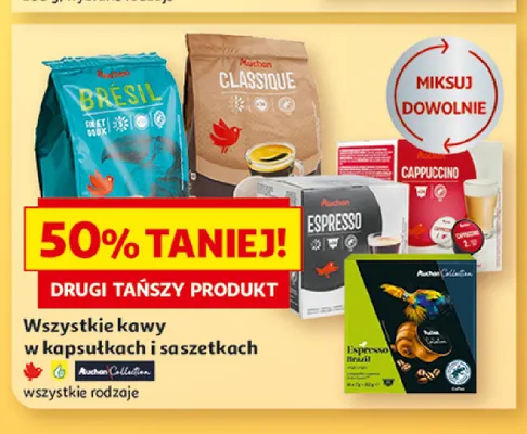 Kawa w kapsułkach Espresso Auchan promocja w Auchan