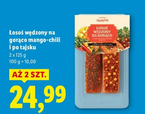 Łosoś wędzony na gorąco mango-chili i po tajsku promocja w Lidl