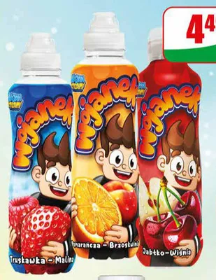 Napój niegazowany Wojanek Pomarańcza - Brzoskwinia promocja w Dino