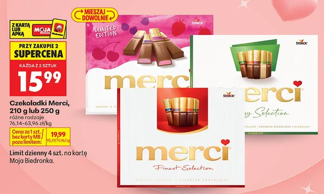 Czekoladki Merci promocja w Biedronka