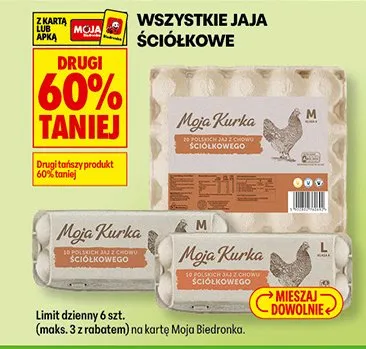 Jaja ściółkowe promocja w Biedronka