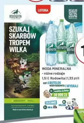 Woda mineralna Rodowita delikatnie gazowana promocja w Sedal