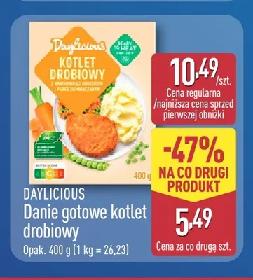 Danie gotowe kotlet drobiowy Daylicious promocja w Aldi