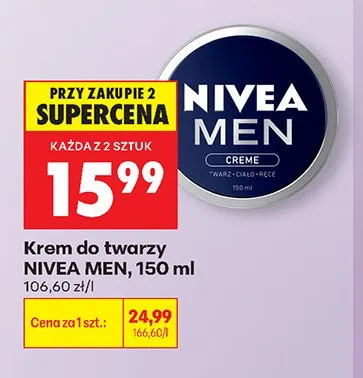 Krem do twarzy NIVEA MEN promocja w Biedronka
