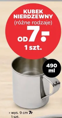 Kubek nierdzewny 490 ml promocja w Netto