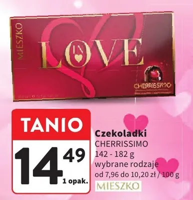 Czekoladki Cherrissimo wybrane rodzaje promocja w Intermarche