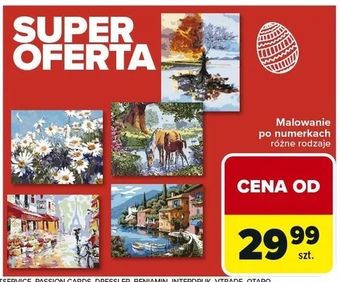 Malowanie po numerach różne rodzaje promocja w Carrefour