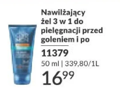 Nawilżający żel 3 w 1 do pielęgnacji przed goleniem i po promocja w AVON