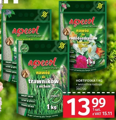 Nawóz trawników z mchem Hortifaska 1kg promocja w Selgros