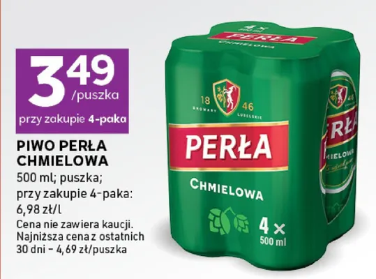 Piwo perła chmielowa promocja w Stokrotka