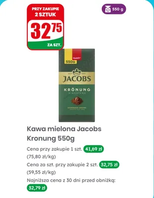 Kawa mielona Jacobs Kronung promocja w Dino