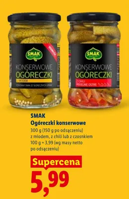 Ogóreczki konserwowe Smak z chili promocja w Lidl