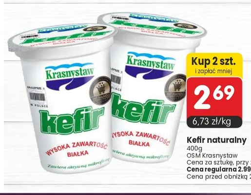 Kefir naturalny Krasnystaw promocja w Market Point