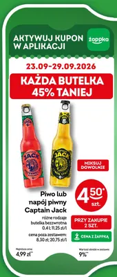 Piwo Captain Jack Lemon Spritz promocja w Żabka