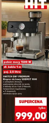 Ekspres do kawy SOEMST 1500 Switch On Premium promocja w Kaufland
