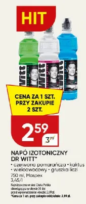 Napój izotoniczny Dr Witt czerwona pomarańcza promocja w Chata Polska