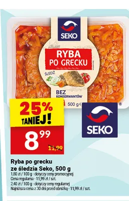 Ryba po grecku ze śledzia Seko promocja w Twój Market