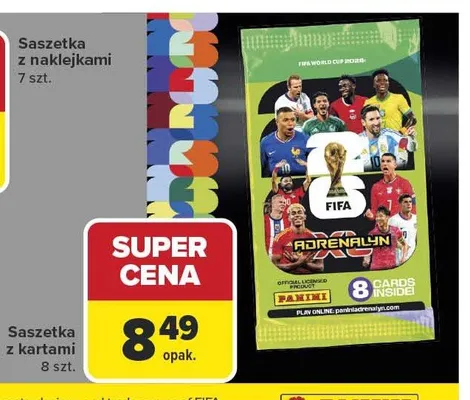 Saszetka z kartami FIFA World Cup 2026 Panini promocja w Carrefour