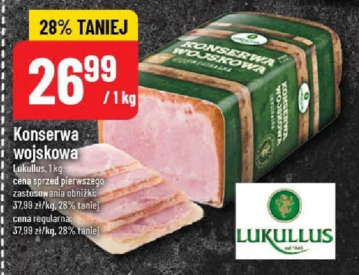 Konserwa wojskowa Lukullus promocja w POLOmarket
