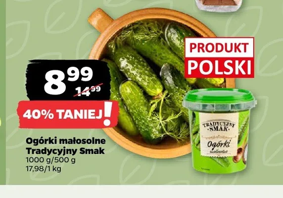 Ogórki małosolne Tradycyjny Smak polskie promocja w Netto