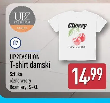 T-shirt damski Up2Fashion promocja w Aldi