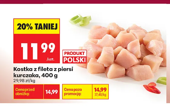 Kostka z fileta z piersi kurczaka promocja w Biedronka