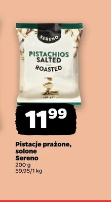 Pistacje prażone solone Sereno promocja w Netto