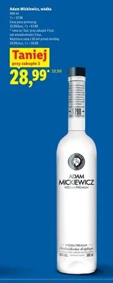 Wódka Adam Mickiewicz promocja w Lidl