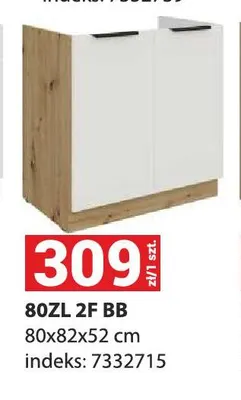 Szafka kuchenna Aria 80ZL 2F Bb promocja w Merkury Market