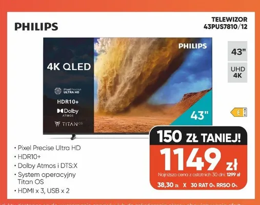 Telewizor Philips promocja w Max Elektro