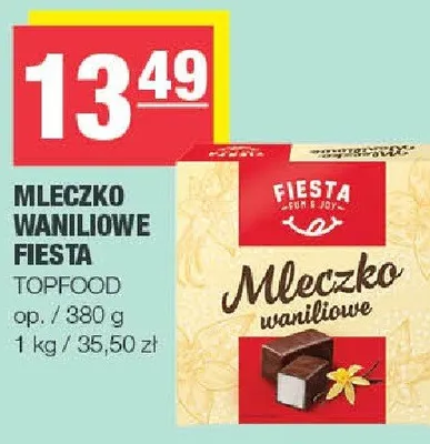 Mleczko waniliowe Fiesta promocja w SPAR