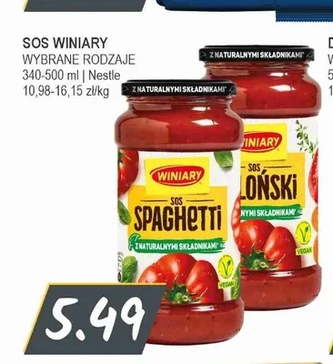 Sos WINIARY promocja w Słoneczko