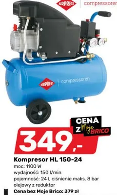 Kompresor HL 150-24 promocja w Bricomarche