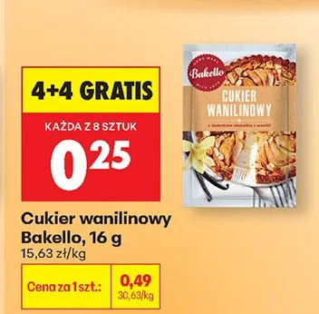 Cukier wanilinowy promocja w Biedronka