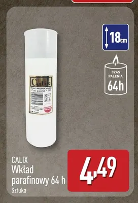 Wkład parafinowy Calix 64 h 18 cm promocja w Aldi