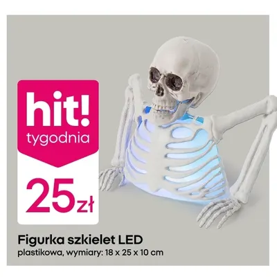 Figurka szkielet LED plastikowa promocja w Pepco