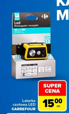 Latarka czołowa LED Carrefour promocja w Carrefour