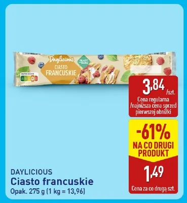 Ciasto francuskie Daylicious promocja w Aldi