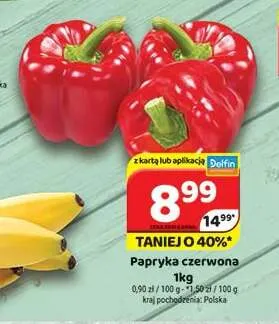Papryka czerwona promocja w Delfin