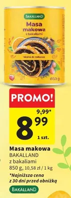 Masa makowa z bakaliami promocja w Intermarche