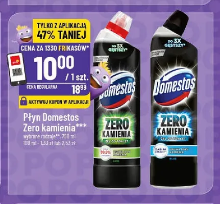 Płyn do WC Domestos Zero Kamienia Blue promocja w POLOmarket