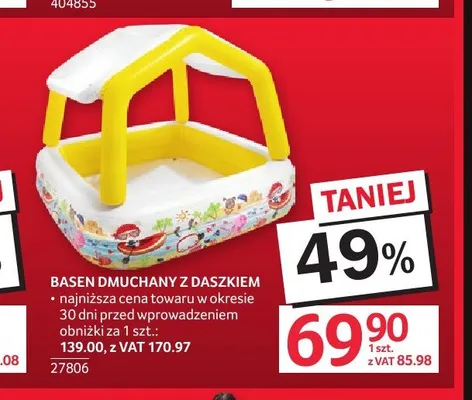 Basen dmuchany z daszkiem promocja w Selgros