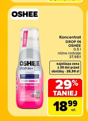 Koncentrat Drop In Oshee Vitamin Water promocja w Carrefour