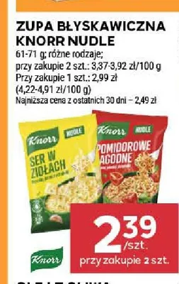 Zupa błyskawiczna Knorr Nudle promocja w Stokrotka