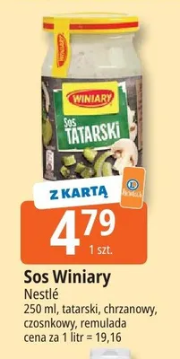 Sos tatarski, chrzanowy, czosnkowy, remulada promocja w Leclerc