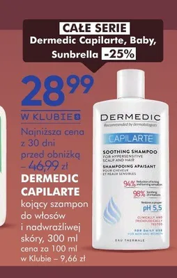 Szampon kojący do włosów Dermedic Capilarte promocja w Super-Pharm