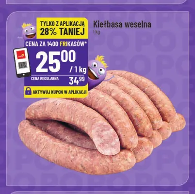 Kiełbasa weselna promocja w POLOmarket
