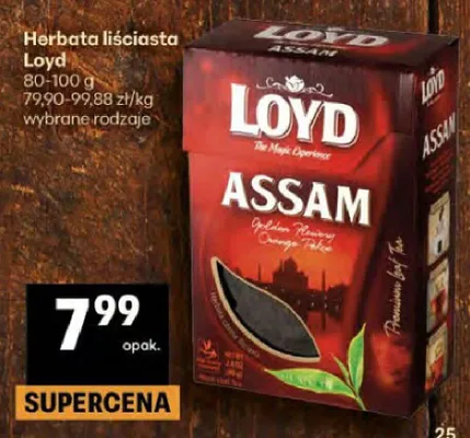 Herbata liściasta Loyd Assam promocja w Delikatesy Centrum